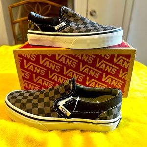 VANS•KIDS CLASSIC SLIP ON•CHECKERBOARD